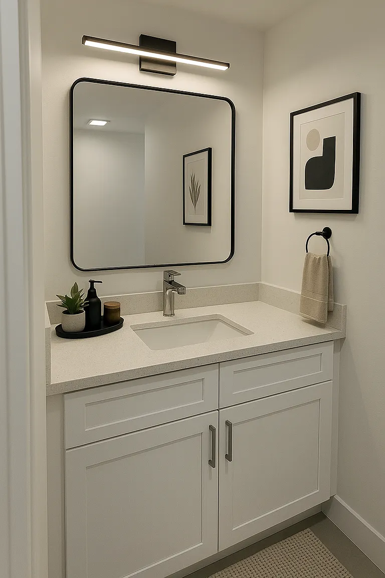 Updated bathroom vanity
